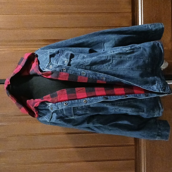 Back in the Saddle Jackets & Blazers - Back in the Saddle denim flannel liner hooded jacket. Women's size 1X